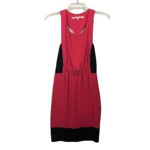 Rachel Roy Size 6 Cut Out Back Tank Dress Spandex Waist Scoop Neck Pink 3073-4